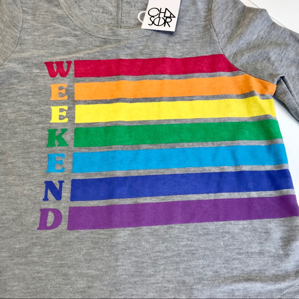 Chaser Rainbow Weekend cozy knit pullover shirt - Picture 5 of 8